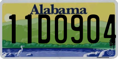 AL license plate 11DO904