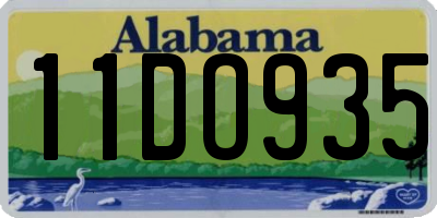 AL license plate 11DO935