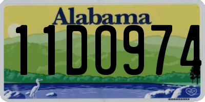 AL license plate 11DO974