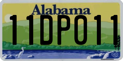 AL license plate 11DP011