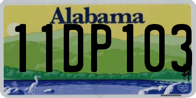 AL license plate 11DP103