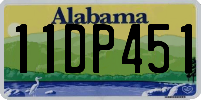 AL license plate 11DP451