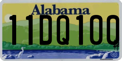 AL license plate 11DQ100