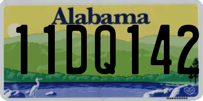 AL license plate 11DQ142