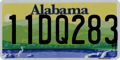 AL license plate 11DQ283