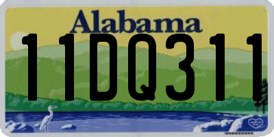 AL license plate 11DQ311