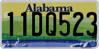 AL license plate 11DQ523