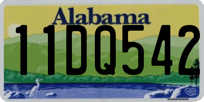 AL license plate 11DQ542