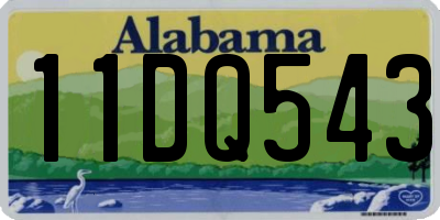 AL license plate 11DQ543
