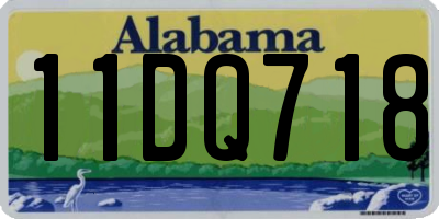 AL license plate 11DQ718