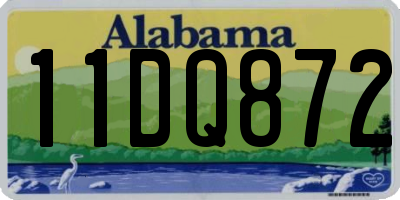 AL license plate 11DQ872