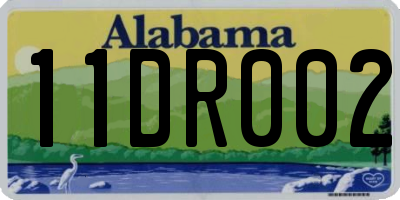 AL license plate 11DR002