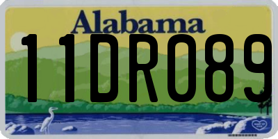 AL license plate 11DR089