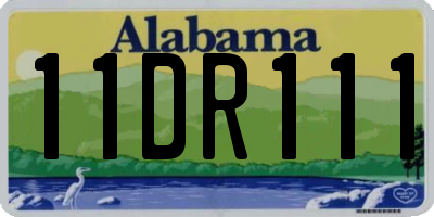 AL license plate 11DR111