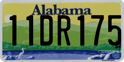 AL license plate 11DR175