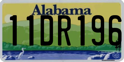 AL license plate 11DR196