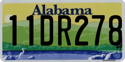 AL license plate 11DR278