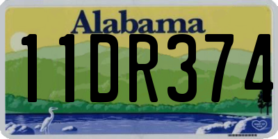 AL license plate 11DR374