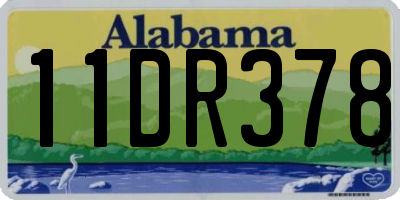 AL license plate 11DR378