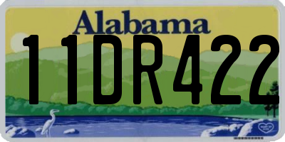 AL license plate 11DR422