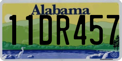AL license plate 11DR457