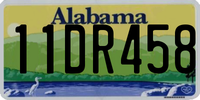 AL license plate 11DR458
