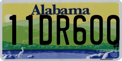 AL license plate 11DR600