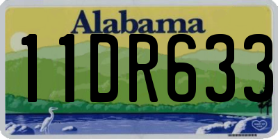 AL license plate 11DR633