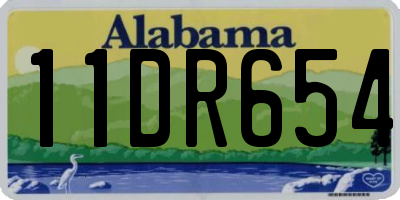AL license plate 11DR654