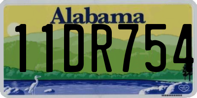 AL license plate 11DR754