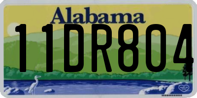 AL license plate 11DR804
