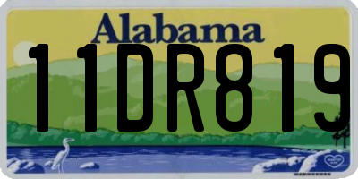 AL license plate 11DR819