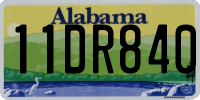 AL license plate 11DR840
