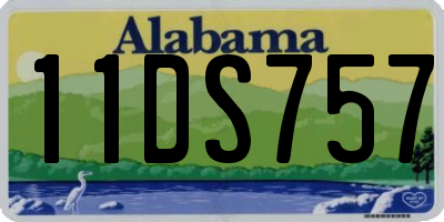 AL license plate 11DS757