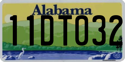 AL license plate 11DT032