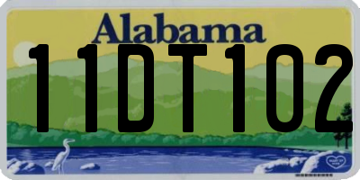 AL license plate 11DT102