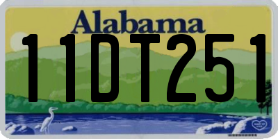 AL license plate 11DT251