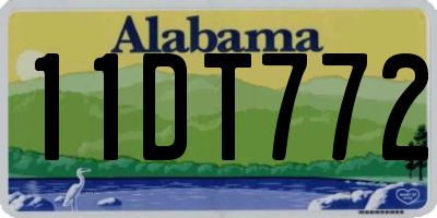 AL license plate 11DT772