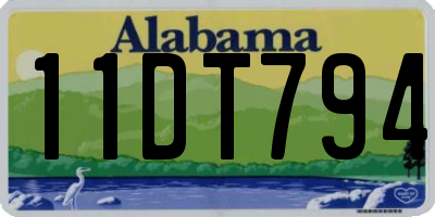 AL license plate 11DT794