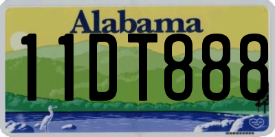 AL license plate 11DT888
