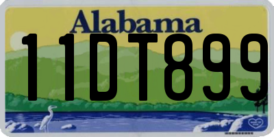AL license plate 11DT899