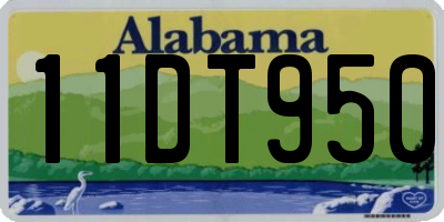 AL license plate 11DT950