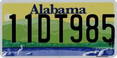 AL license plate 11DT985
