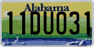 AL license plate 11DU031