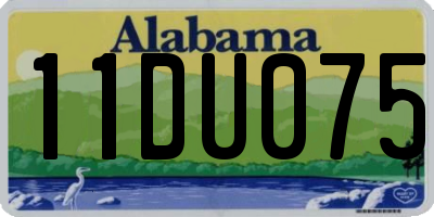 AL license plate 11DU075