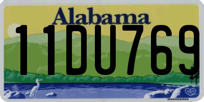 AL license plate 11DU769
