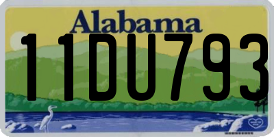 AL license plate 11DU793