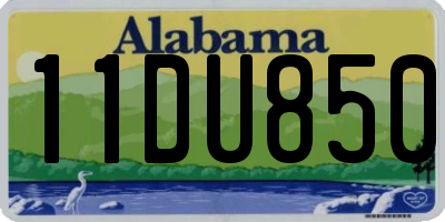 AL license plate 11DU850
