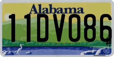 AL license plate 11DV086