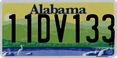 AL license plate 11DV133